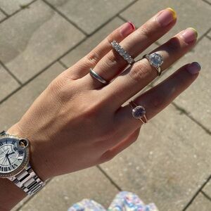 Brand New 14K Rose Gold Diamond Halo Alexandrite Ring